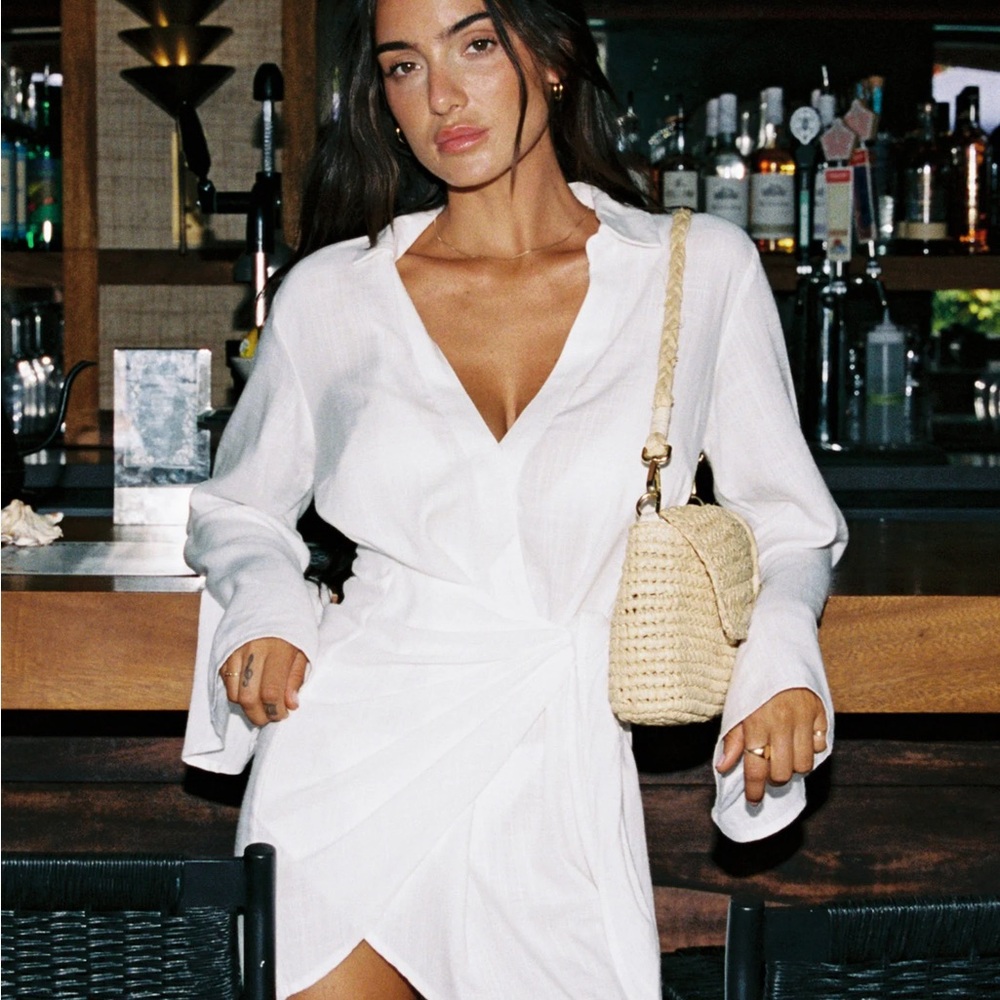 NWT Saks Fifth Avenue White Swim Coverup